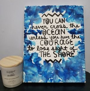 Courage // Melted Crayon Wall Art